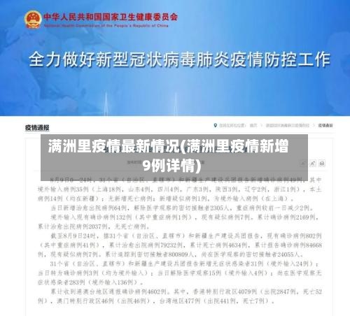 满洲里疫情最新情况(满洲里疫情新增9例详情)-第2张图片