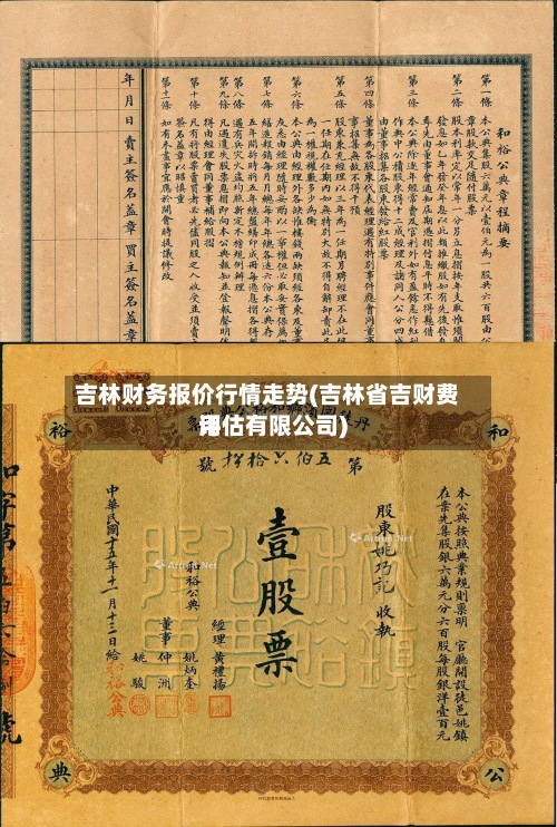 吉林财务报价行情走势(吉林省吉财费用评估有限公司)