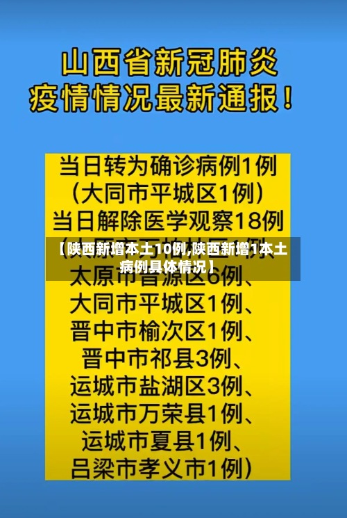 【陕西新增本土10例,陕西新增1本土病例具体情况】