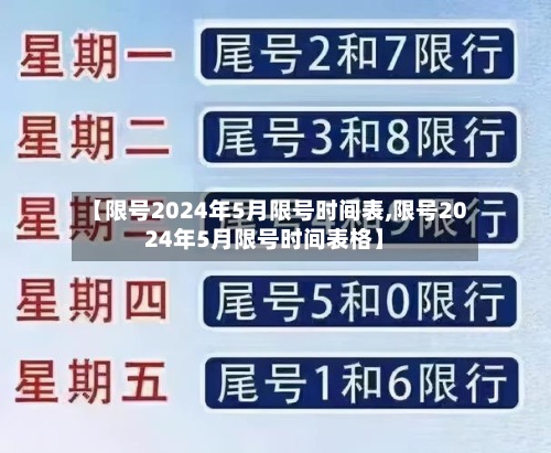 【限号2024年5月限号时间表,限号2024年5月限号时间表格】-第2张图片