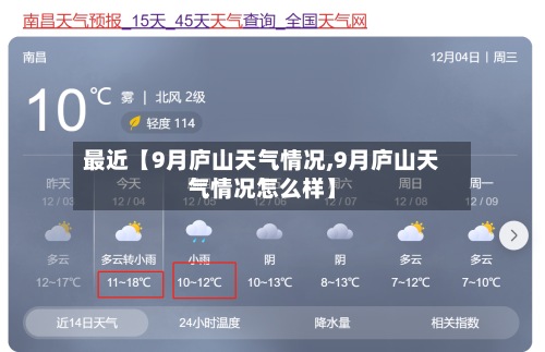 最近【9月庐山天气情况,9月庐山天气情况怎么样】