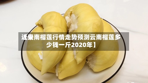 近来
【云南榴莲行情走势预测云南榴莲多少钱一斤2020年】