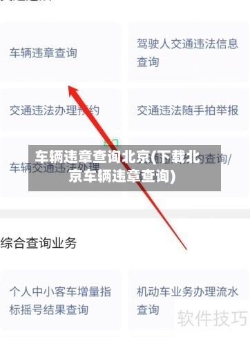 车辆违章查询北京(下载北京车辆违章查询)