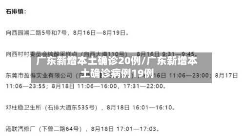 广东新增本土确诊20例/广东新增本土确诊病例19例-第2张图片