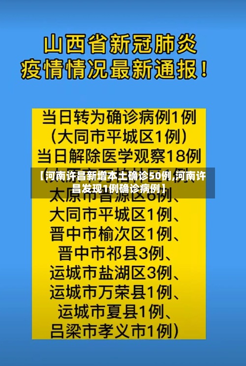 【河南许昌新增本土确诊50例,河南许昌发现1例确诊病例】-第2张图片