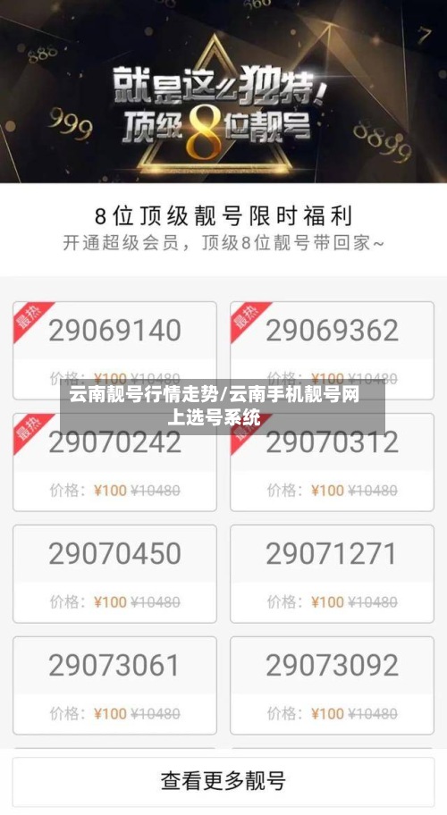 云南靓号行情走势/云南手机靓号网上选号系统