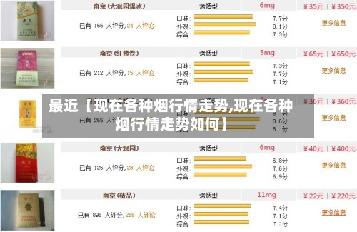 最近【现在各种烟行情走势,现在各种烟行情走势如何】-第2张图片