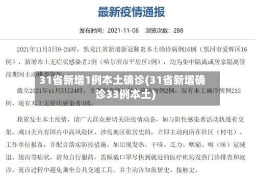 31省新增1例本土确诊(31省新增确诊33例本土)