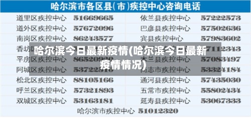 哈尔滨今日最新疫情(哈尔滨今日最新疫情情况)-第2张图片