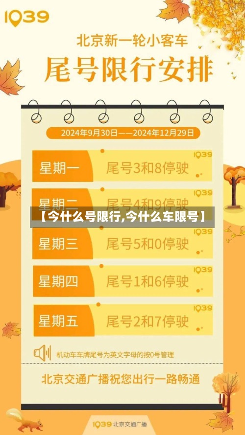 【今什么号限行,今什么车限号】