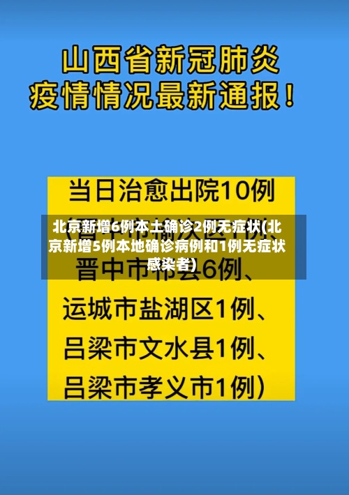 北京新增6例本土确诊2例无症状(北京新增5例本地确诊病例和1例无症状感染者)