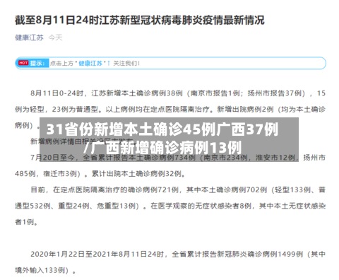 31省份新增本土确诊45例广西37例/广西新增确诊病例13例-第3张图片