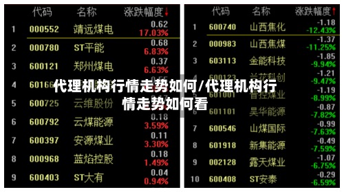 代理机构行情走势如何/代理机构行情走势如何看