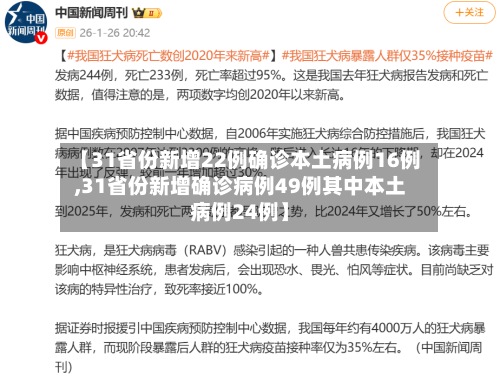 【31省份新增22例确诊本土病例16例,31省份新增确诊病例49例其中本土病例24例】-第3张图片