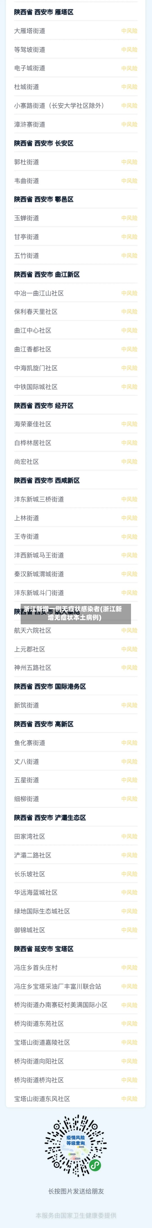 浙江新增一例无症状感染者(浙江新增无症状本土病例)