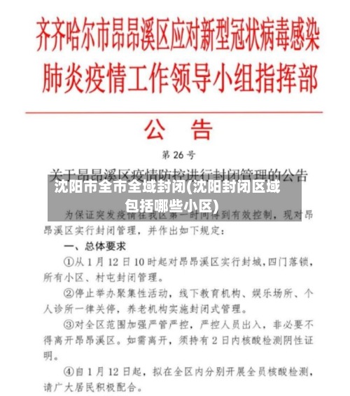 沈阳市全市全域封闭(沈阳封闭区域包括哪些小区)-第3张图片