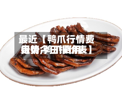 最近【鸭爪行情费用
走势,鸭爪费用
行情今日报价表】