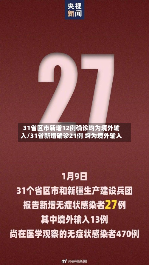 31省区市新增12例确诊均为境外输入/31省新增确诊21例 均为境外输入-第2张图片