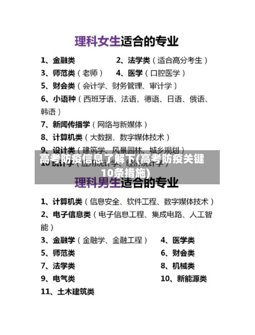 高考防疫信息了解下(高考防疫关键10条措施)-第2张图片