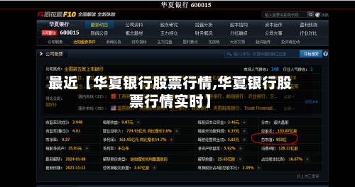 最近【华夏银行股票行情,华夏银行股票行情实时】-第2张图片
